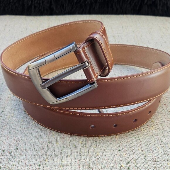Handmade Men Waistband Genuine Leather Brown Pin Buckle Belt Size 42 inches NWT - Picture 5 of 10